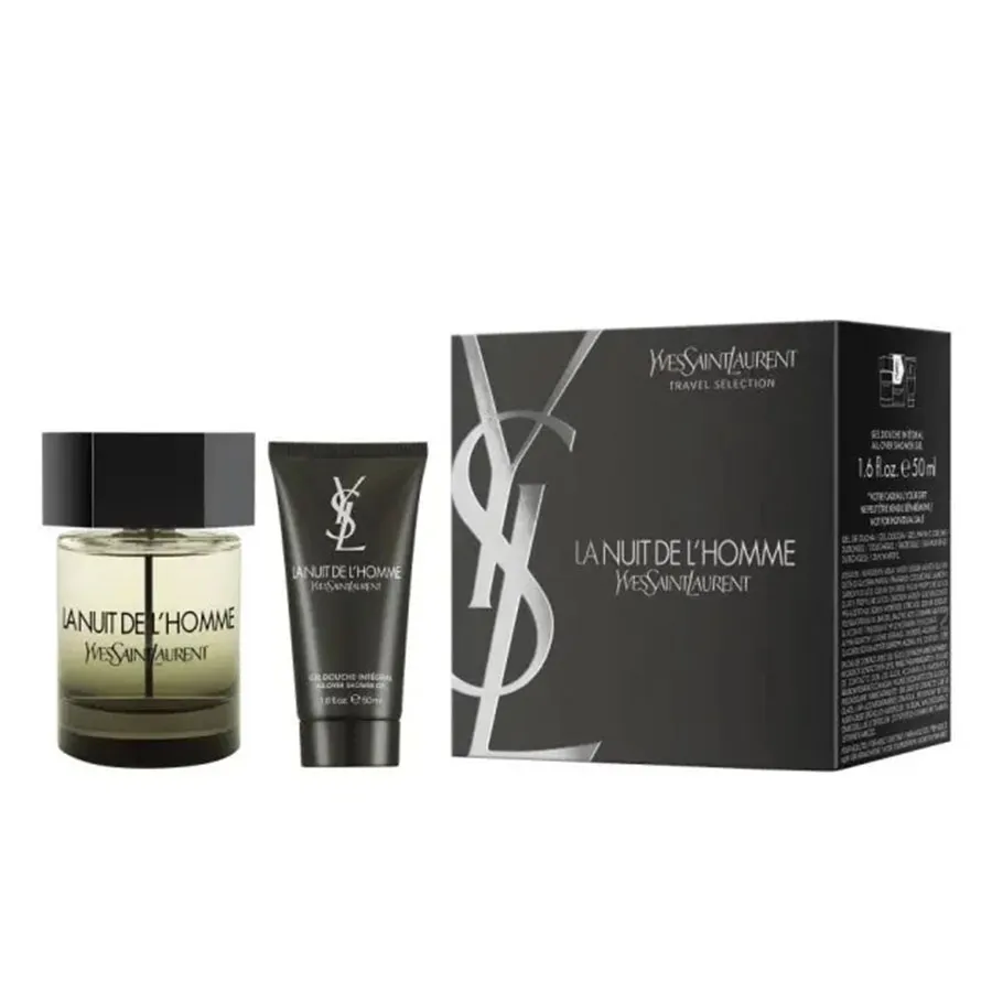 Nước hoa Bộ sản phẩm - Set Nước Hoa Nam Yves Saint Laurent YSL La Nuit De L'homme (EDT 100ml + YSL Shower Gel 50ml) - Vua Hàng Hiệu