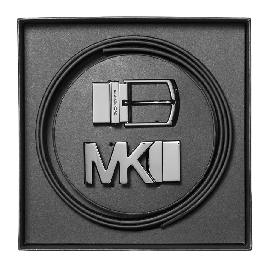 Thắt lưng - Set Thắt Lưng Nam Michael Kors MK 4-In-1 Logo Reversible Belt Box Set 36R4LBLY4B Màu Nâu/Đen - Vua Hàng Hiệu