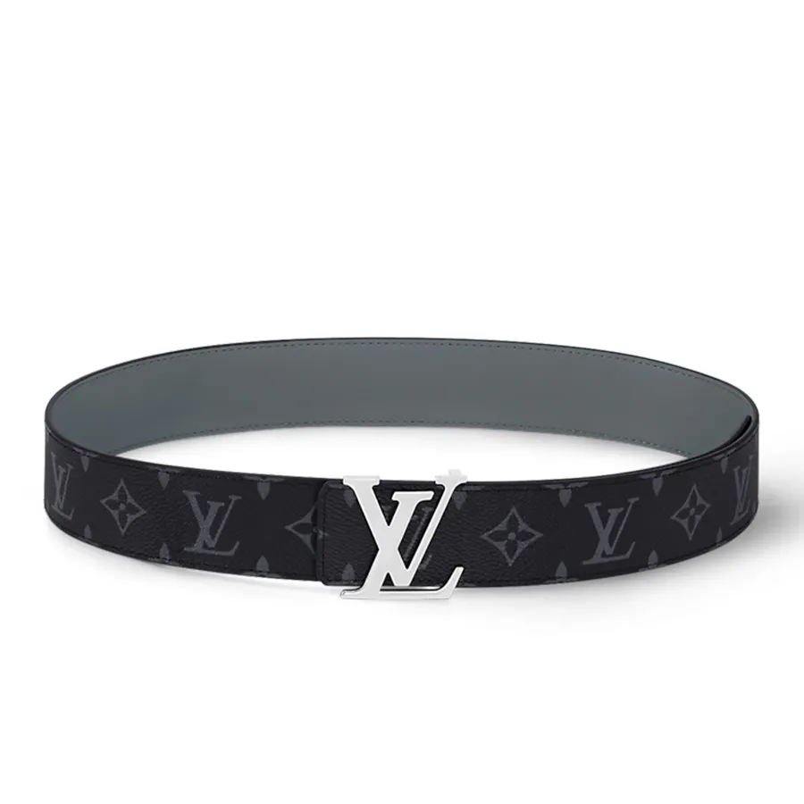 Thắt lưng Louis Vuitton - Thắt Lưng Nam Louis Vuitton LV M0535S Initials 40mm Reversible Belt Màu Xám Đen Size 90 - Vua Hàng Hiệu