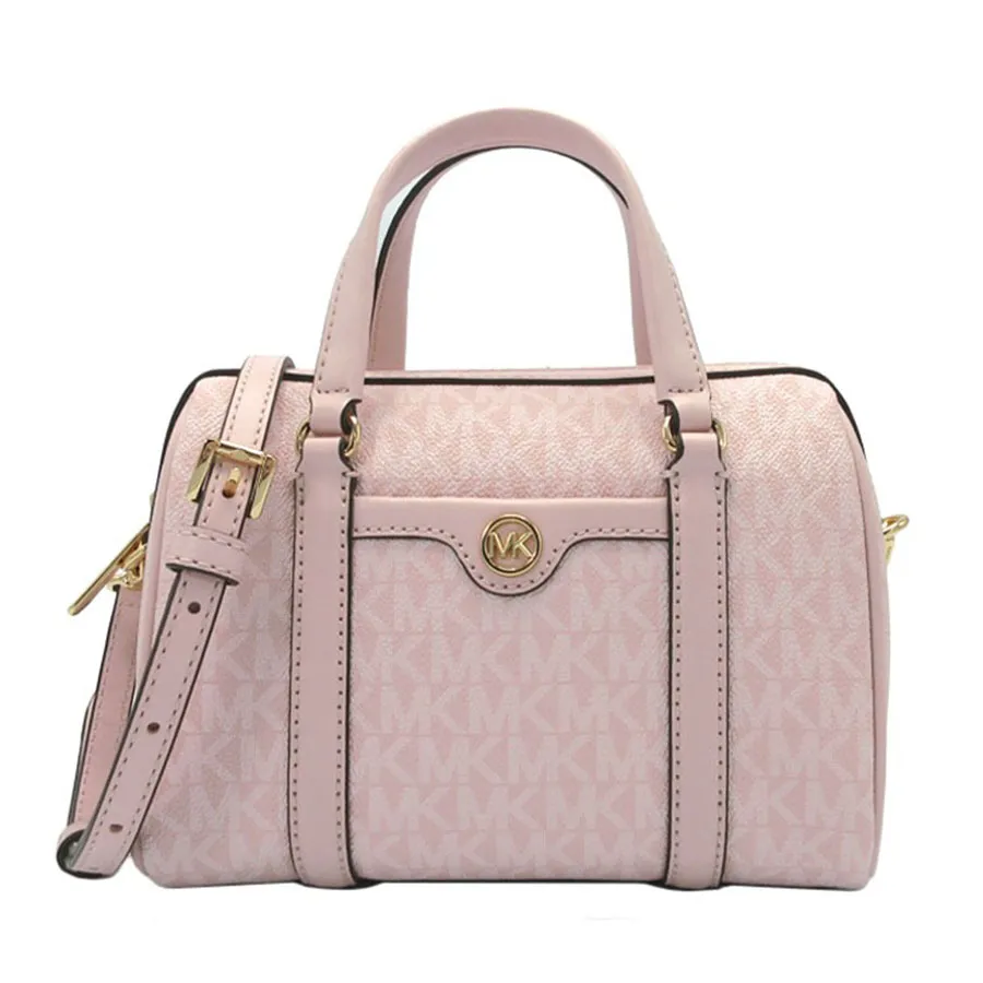 Túi xách Túi trống - Túi Đeo Chéo Nữ Michael Kors MK Travel Small Mini Duffle Shoulder Crossbody Bag 35S4GTFC1B Màu Hồng - Vua Hàng Hiệu