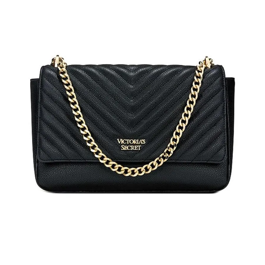 Victoria's Secret - Túi Đeo Chéo Nữ Victoria’s Secret Chain V Quilted Shoulder Bag Màu Đen - Vua Hàng Hiệu