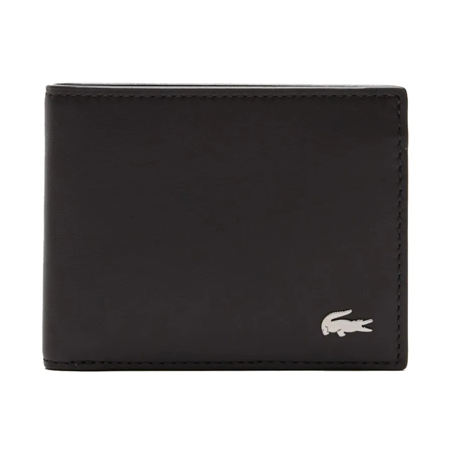 Túi xách Nam Ví - Ví Nam Lacoste Fitzgerald Leather Billfold With ID Card Holder Dark Brown NH1407FG 028 Màu Nâu Đen - Vua Hàng Hiệu