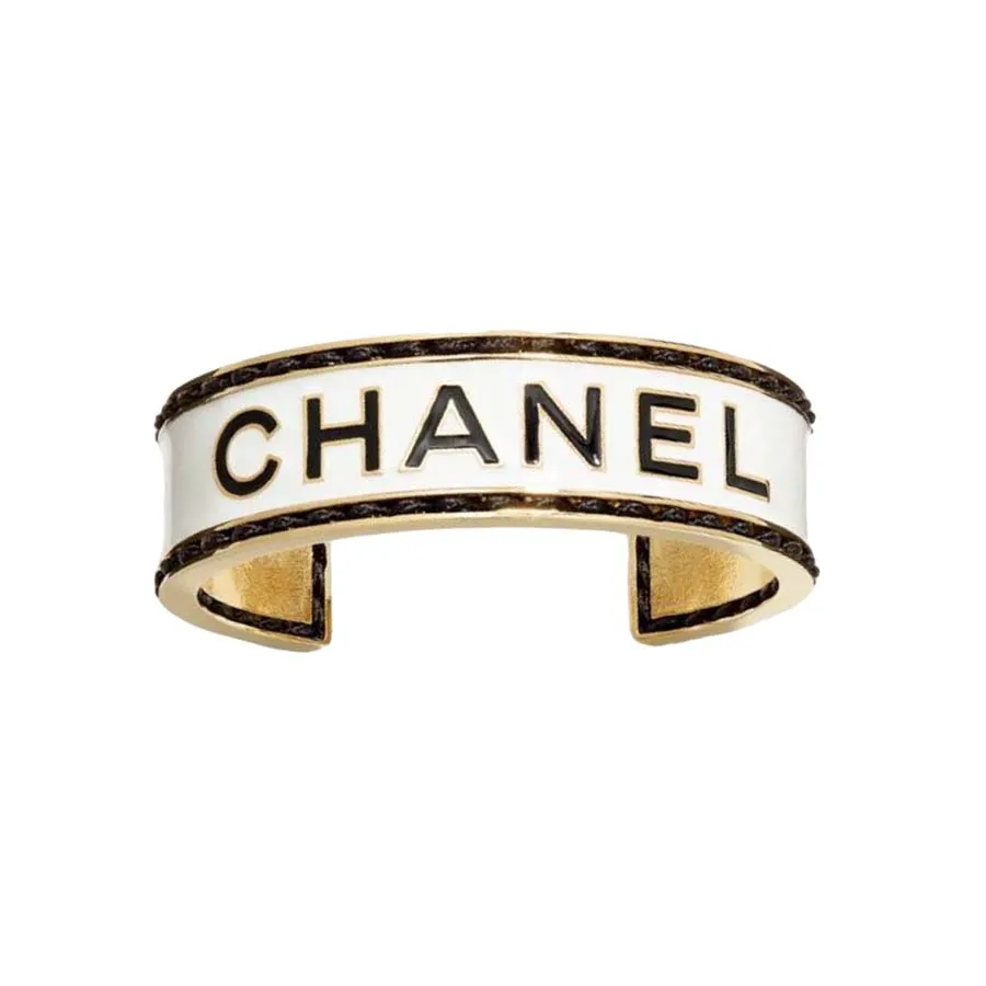 Chanel - Vòng Đeo Tay Nữ Chanel Bangles Casual, Street, Party Style Màu Đen Trắng - Vua Hàng Hiệu