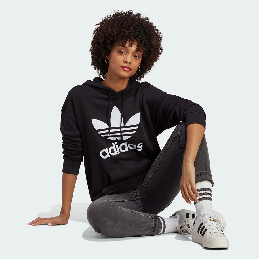 Áo Hoodie Nữ Adidas Adicolor Trefoil Hoodie FM3307 Màu Đen Size M