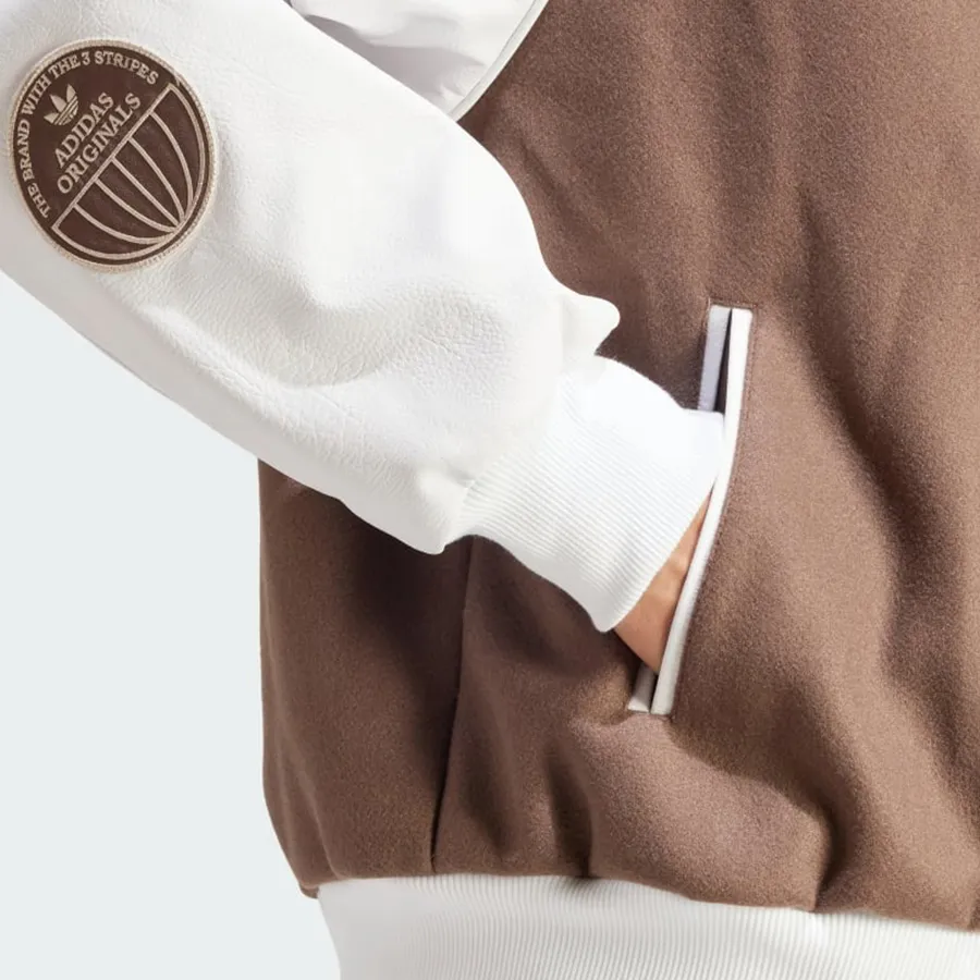 Áo Khoác Nam Adidas VRCT Bomber Jacket IS0191 Size Màu Nâu Phối