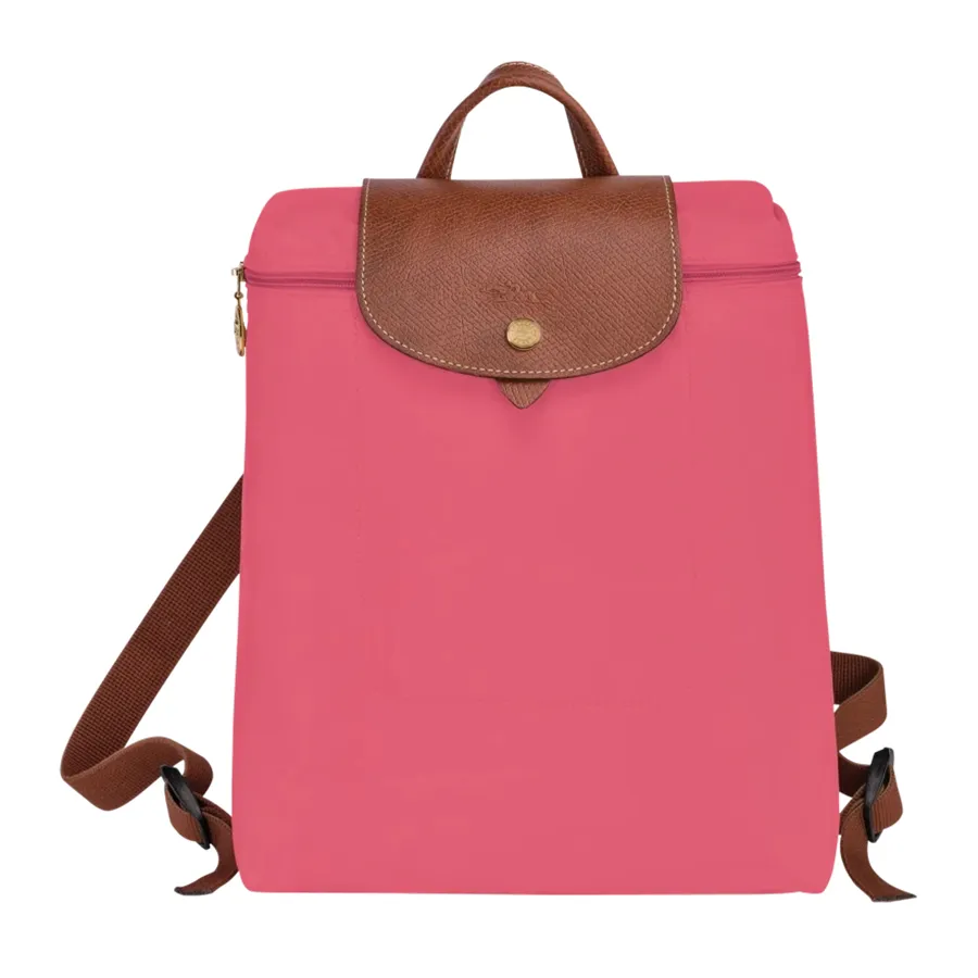 Balo Nữ Longchamp Le Pliage Original Backpack Grenadine Màu Hồng Phối Nâu
