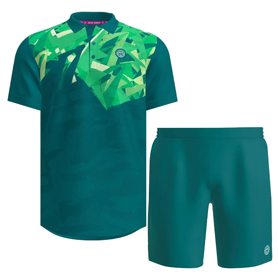 Bộ Thể Thao Nam Bidi Badu Spike Green Dark M1350009-DGN/M1470011-DGN Màu Xanh Green Size XS