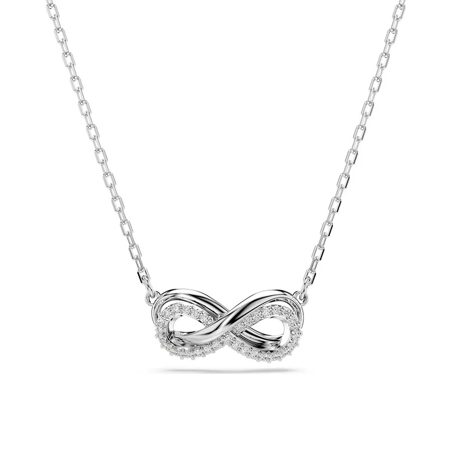 Dây Chuyền Nữ Swarovski Hyperbola Pendant Pavé, Infinity, White, Rhodium Plated 5689674 Màu Bạc
