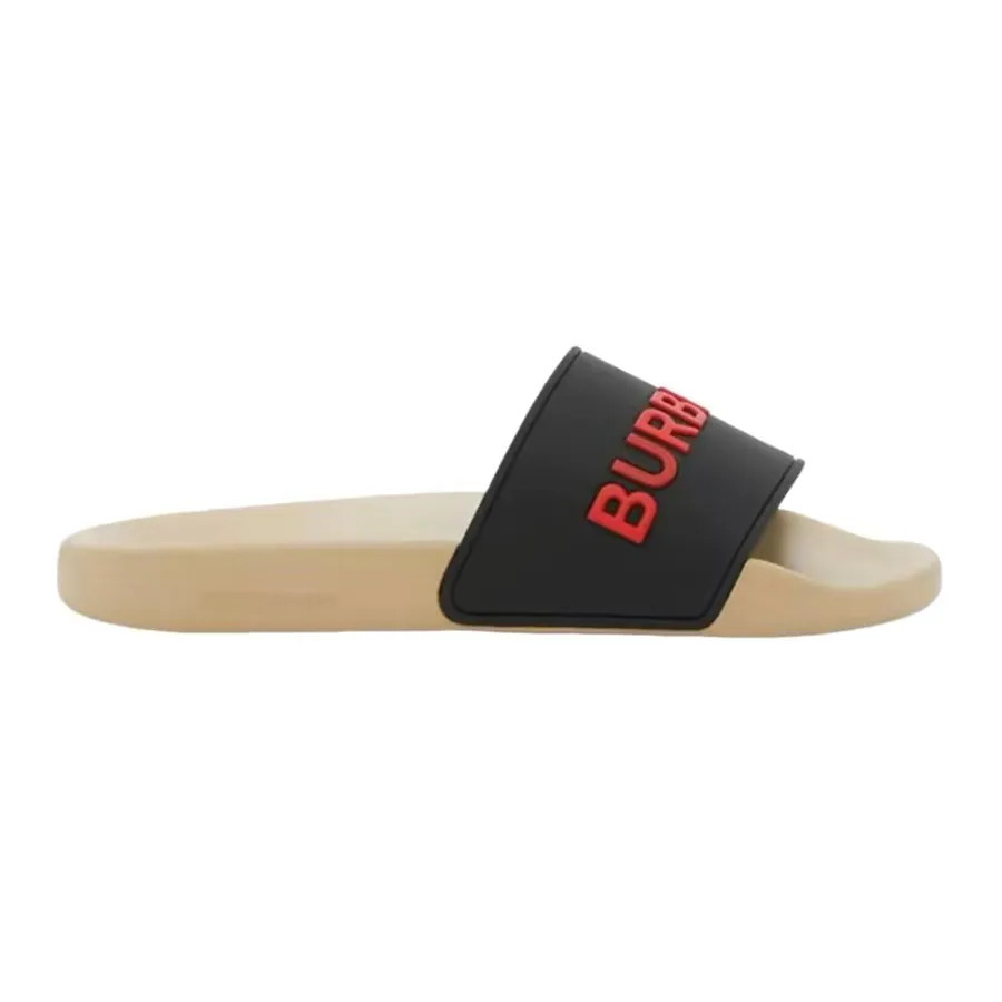 Dép Burberry Logo Detail Two-Tone Slides 80588971 Màu Be/Đen Size 35 N-TH