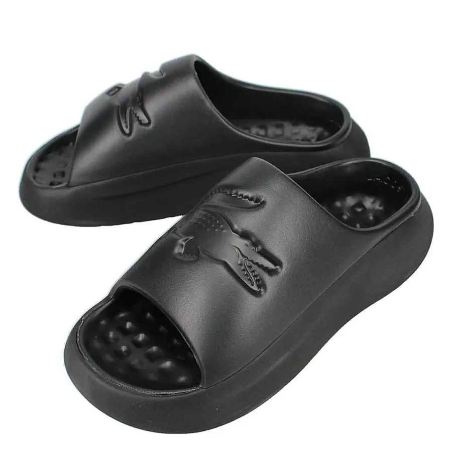 Dép Nam Lacoste Croco 3.0 Synthetic Slides Dark Green 45CMA0004 02H Màu Đen Size 6
