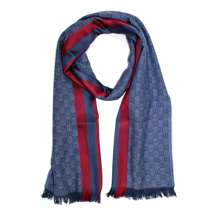 KHĂN CHOÀNG GUCCI BẰNG LEN JACQUARD CÓ TUA RUA HAI ĐẦU