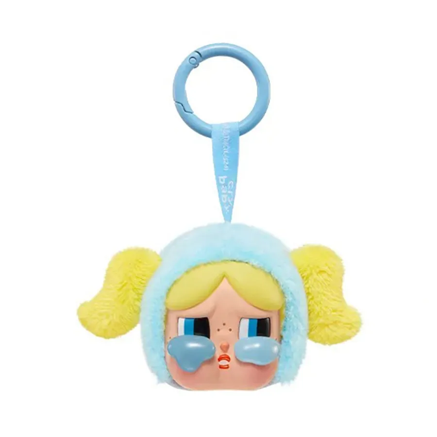 Móc Khóa Pop Mart&nbsp;Crybaby x Powerpuff Girls Series-Vinyl Face Plush Blind Box Màu Xanh