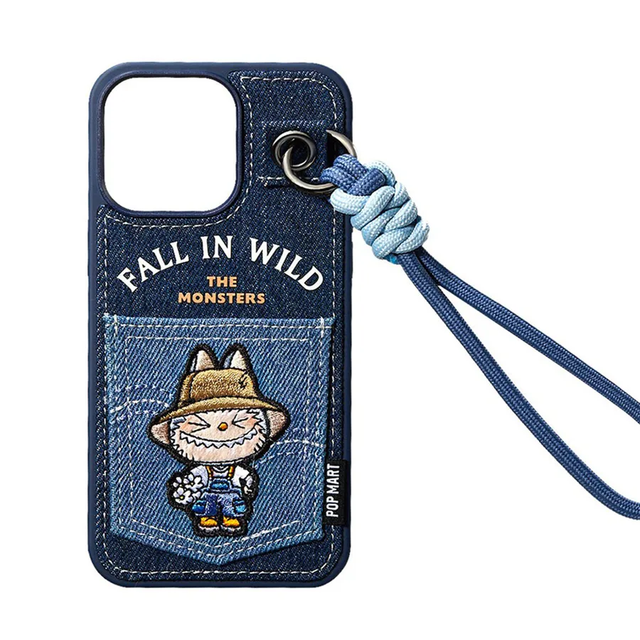 Ốp Điện Thoại Pop Mart Labu The Monsters Fall In Wild Iphone 14 Pro Max Màu Xanh Denim