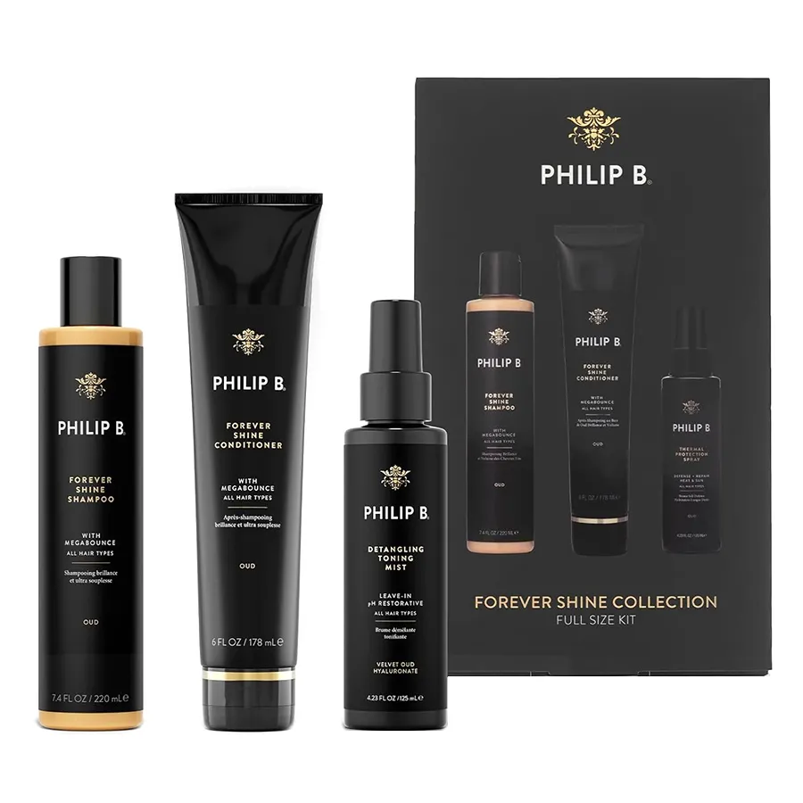 Set Chăm Sóc Tóc Philip B Forever Shine Collection Full Size Kit 3 Món