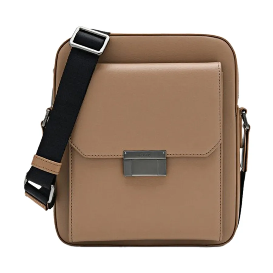 Túi Đeo Chéo Nam Pedro Henry Leather Sling Crossbody Bag Taupe PM2-26320147 Màu Nâu Nhạt