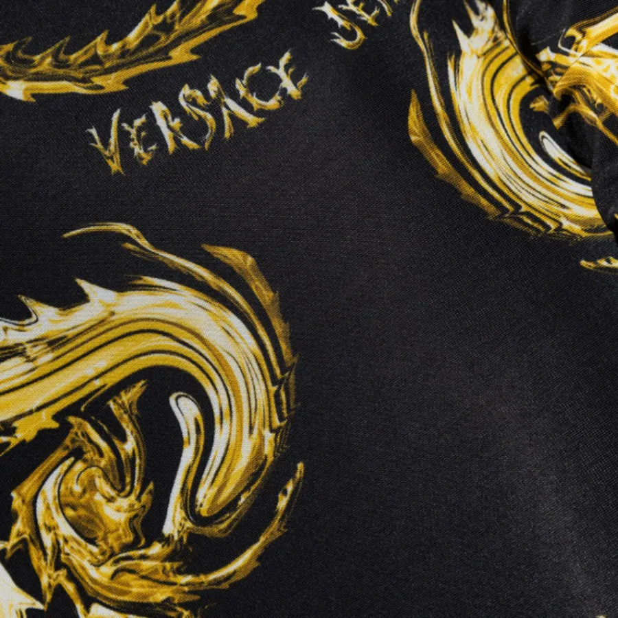 Váy Body Nữ Versace Jeans Couture Black With Logo Printed