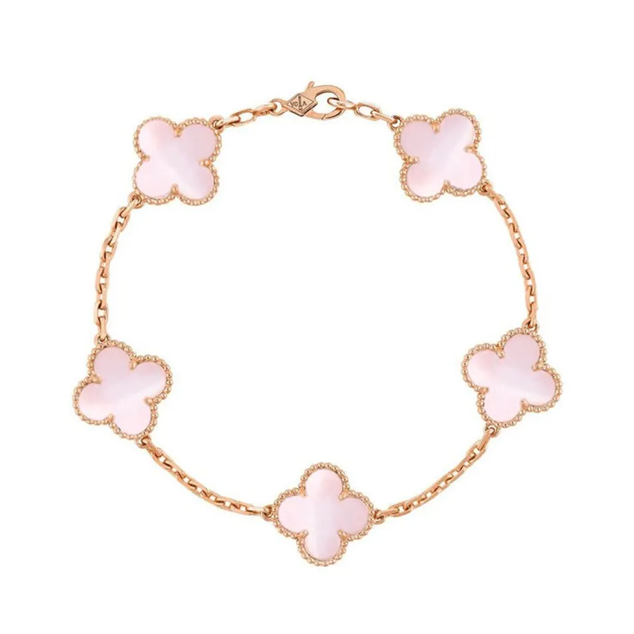Vòng Đeo Tay Nữ Van Cleef & Arpels Pink Multifaceted Bracelet 18K Rose Gold Màu Vàng Hồng (Chế Tác)