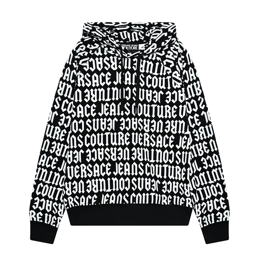 Áo Hoodie Nam Versace Jeans Couture With Logo Sweatshirt  77GAI331 FS157 Màu Đen Trắng Size XS