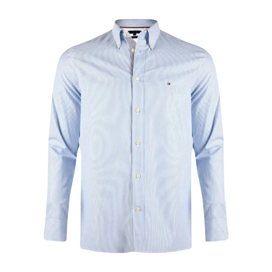 Áo Sơ Mi Nam Tommy Hilfiger Slim Fit TO4708232 MW0MW03745-474  Màu Xanh Nhạt Size XL