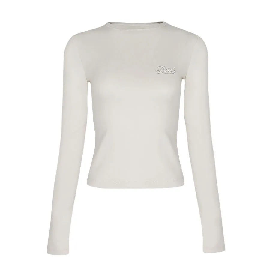 Áo Thun Dài Tay Nữ Badblood Beyond Soft Long Sleeve Cream Màu Trắng Kem Size S