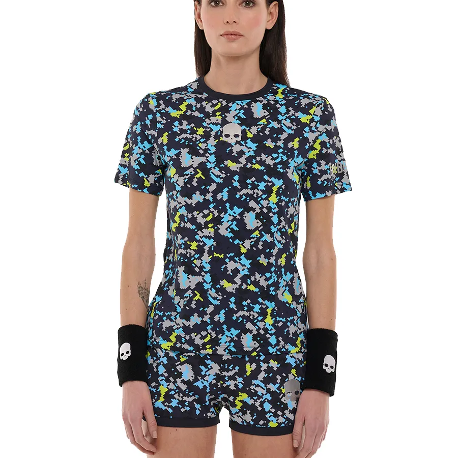 Áo Thun Nữ Hydrogen Pickleball Camo Pixel Tech T-Shirt TT1007-L78 Phối Màu Size XS