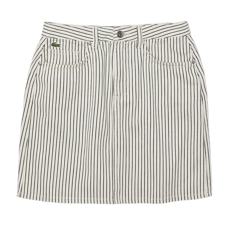Chân Váy Nữ Lacoste Women's Live Short Striped Skirt Pickleball JF3501-51 8LP Màu Đen Trắng Size 36