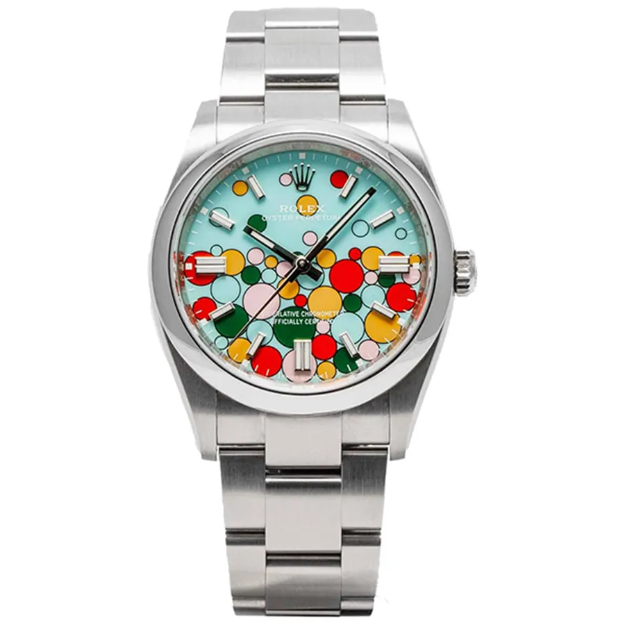 Đồng Hồ Rolex Nữ Oyster Perpetual 36mm Celebration Dial Automatic Chronometer 126000-0009 Màu Bạc Xanh