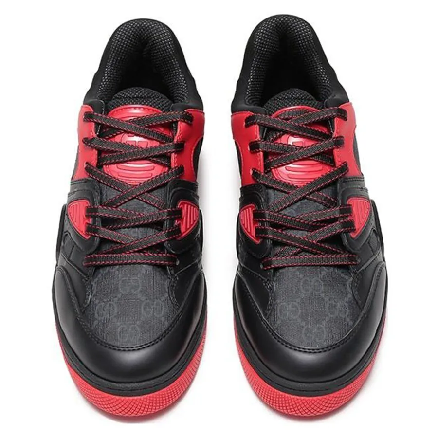 Giày Sneaker Nam Gucci Basket GG Supreme Canvas In Black Màu Đen 