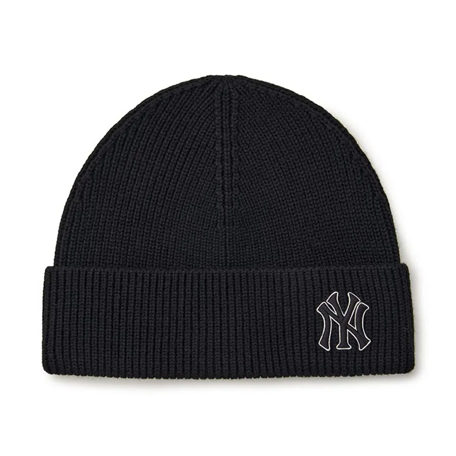 ◆MLB Korea◆ Candy Mid Beanie NY Black 3ABNBM146-50BKS Mũ Len MLB Candy Mid Beanie New York Yankees 3ABNBM146-50BKS