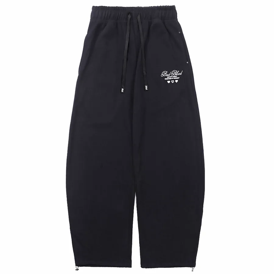 パンツ BADBLOOD Sun Faded 2 Jogger Black w-pts24-082 Quần Jogger Badblood Classic Logo 2 Way Curved Trousers