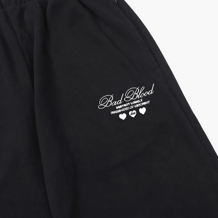 ★BADBLOOD★ Logo 2 way jogger trousers black MUSINSA | BADBLOOD Classic Logo 2 Way Curved Jogger Trousers