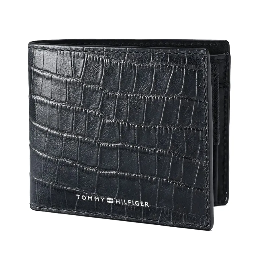 Ví Nam Tommy Hilfiger Croco-Print Leather Wallet AM0AM12320_NEBDS Màu Đen