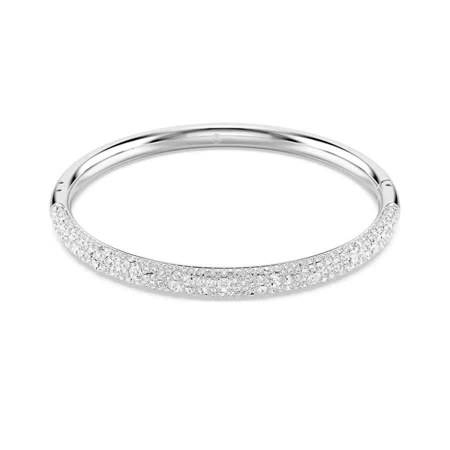 Vòng Đeo Tay Nữ Swarovski&nbsp;Sublima Bangle Snow Pavé, White, Rhodium Plated 5684241 Màu Bạc Size M
