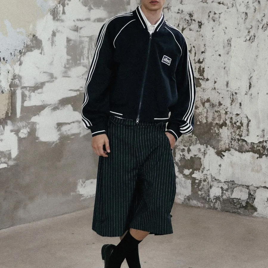 ★BADBLOOD★ Billy Jersey Windbreaker Navy w-jkt24-026 Áo Khoác Badblood Billy Jersey Windbreaker W-JKT24 026 Màu