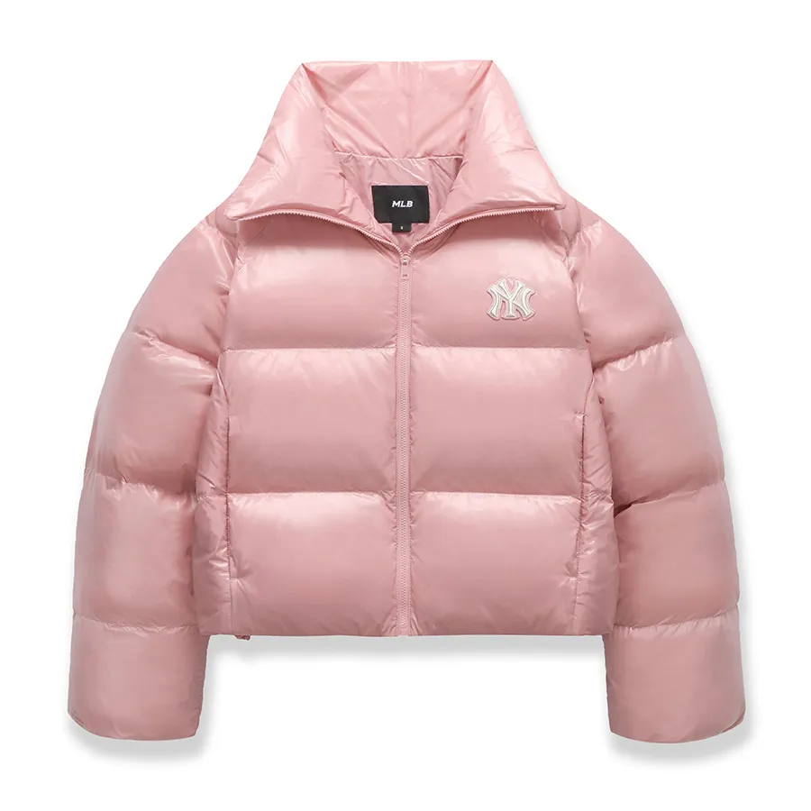 Áo Khoác Nữ MLB Crop Glossy Curve Padding New York Yankees