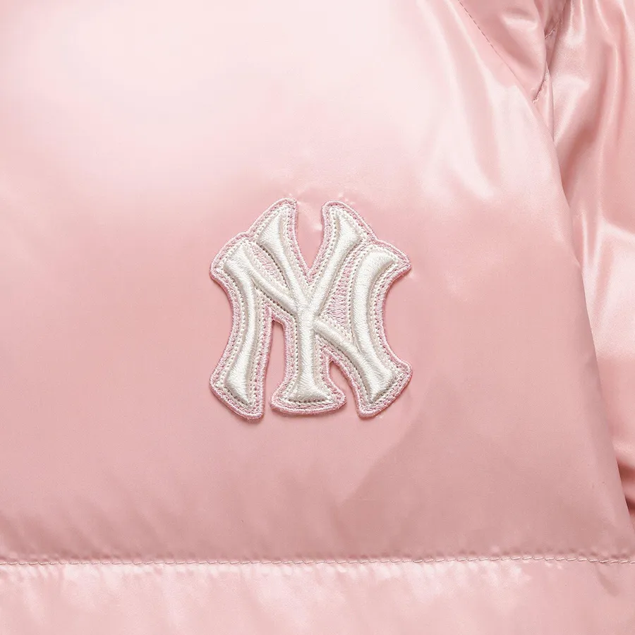 ダウンジャケット・コート MLB Women's Crop Glossy Curve Padding NY MgPink 3FDJB2046-50 Áo Khoác Nữ MLB Crop Glossy Curve Padding New York Yankees