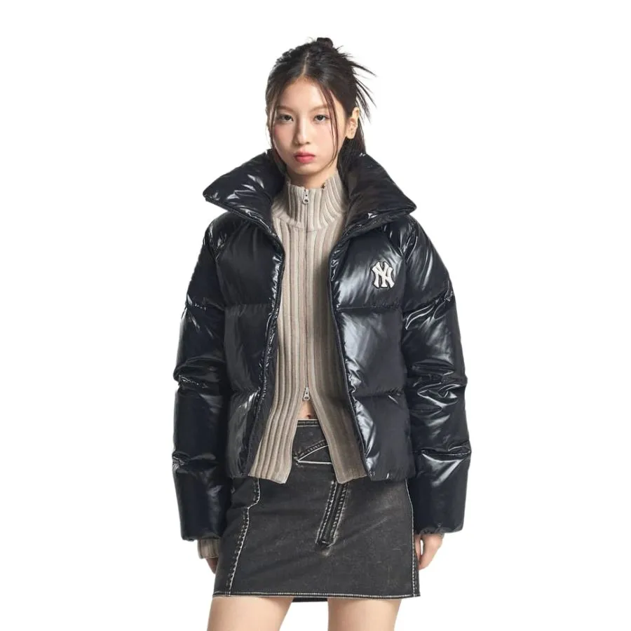 ジャケット MLB Women's Crop Curve Padding BOS DCream 3FDJB1046-43CRD Áo Khoác Nữ MLB Women's Crop Glossy Curve Padding New York