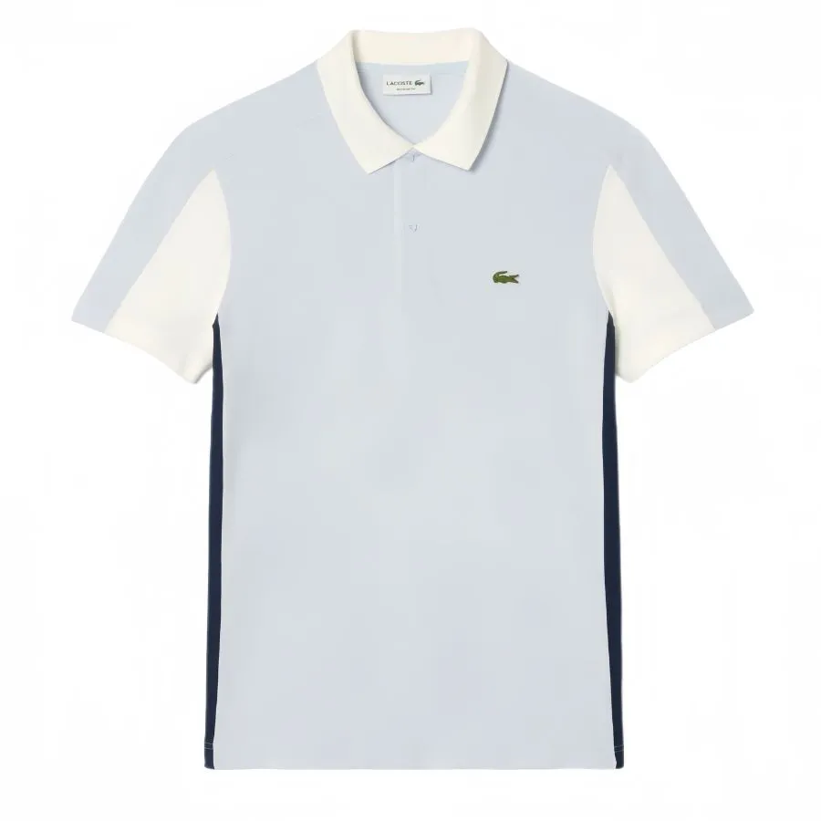 Áo Polo Nam Lacoste Cotton Pique Colourblock Shirt PH1302 - IHJ Màu Ghi Size 3