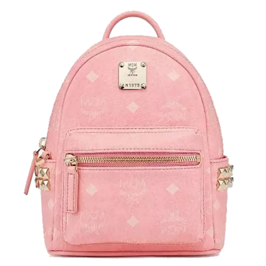 Balo Nữ MCM Stark Bebe Boo Side Studs Backpack Màu Hồng N-HM
