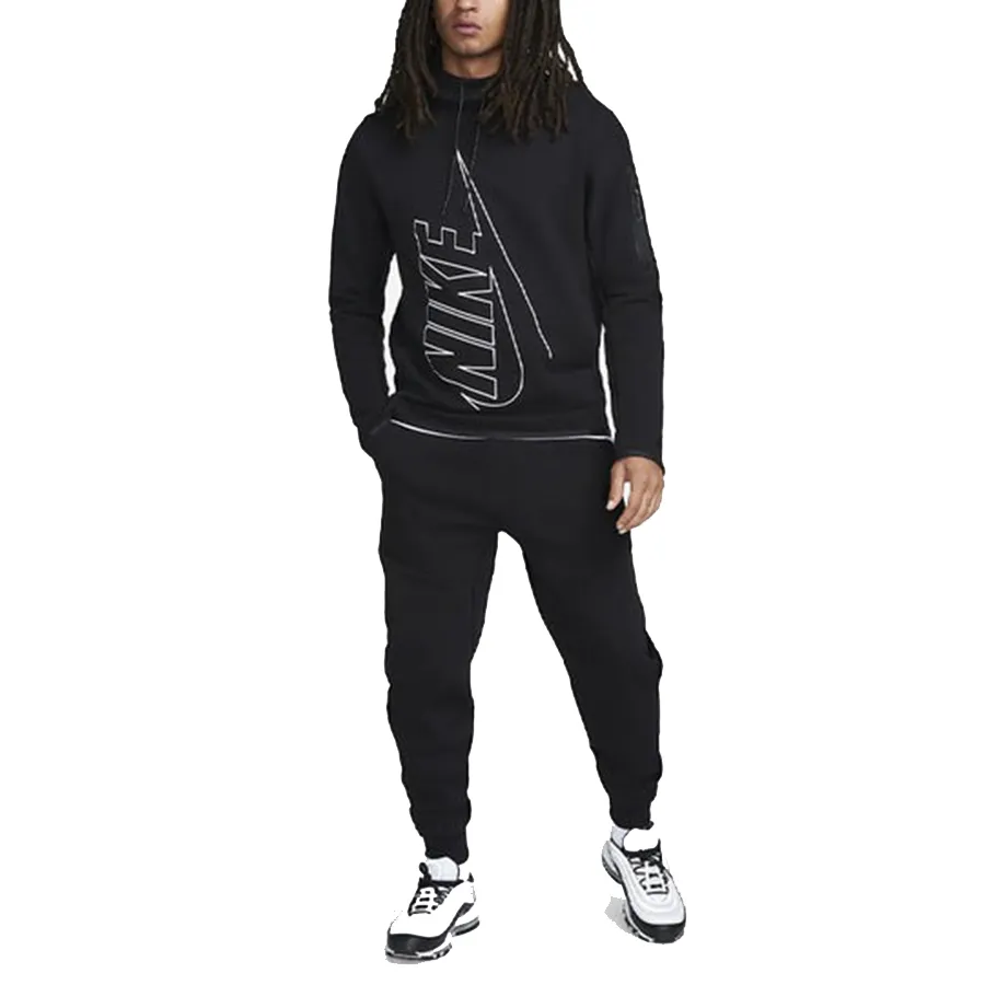 Bộ Thể Thao Nam Nike Tech Fleece Men's Pullover Graphic Hoodie Màu Đen Size M