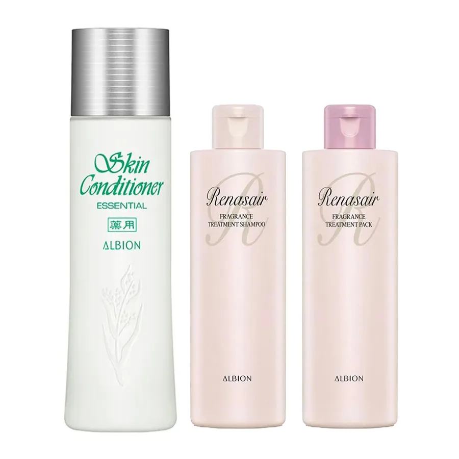 Combo Dầu Gội, Dầu Xả Và Nước Dưỡng Da Albion Skin Conditioner