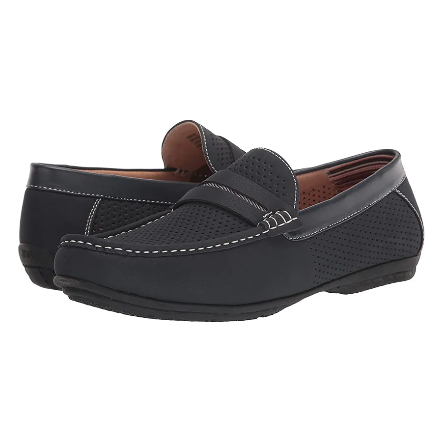 Giày Lười Nam Stacy Adams Corby Slip On Driving Style Loafer Màu Xanh Navy Size 7.5