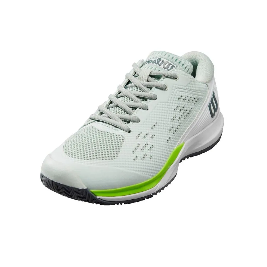 Wilson Rush Pro Ace Junior Tennis Shoes - White/Mauveglow, Wider Toe Box, Hard Court & Clay