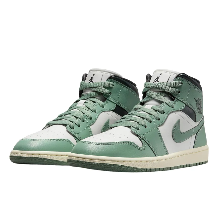 Giày Thể Thao Nike Air Jordan 1 MID BQ6472 130 Màu Xanh/Trắng Size 41