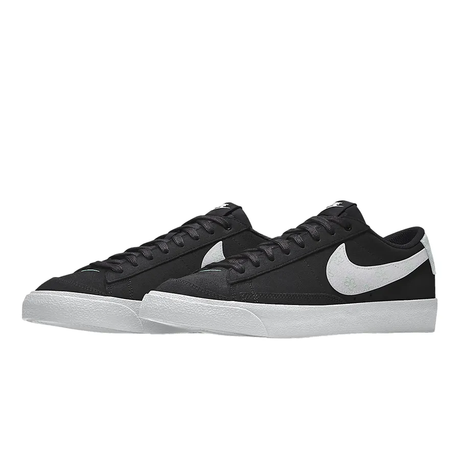 Giày Thể Thao Nike Blazer Low 77 By You Custom Men's Shoes DQ9700-900 Màu Đen Trắng Size 41