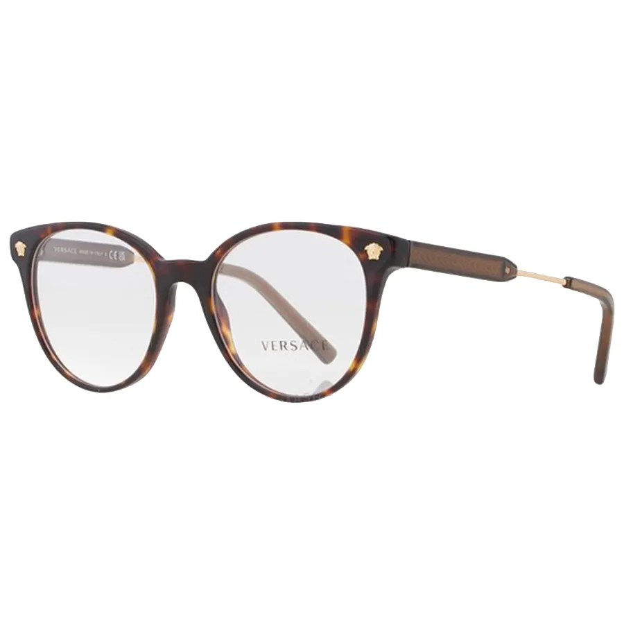 Kính Mắt Cận Unisex Versace Demo Round Eyeglasses VE3291 108 Màu Havana ...