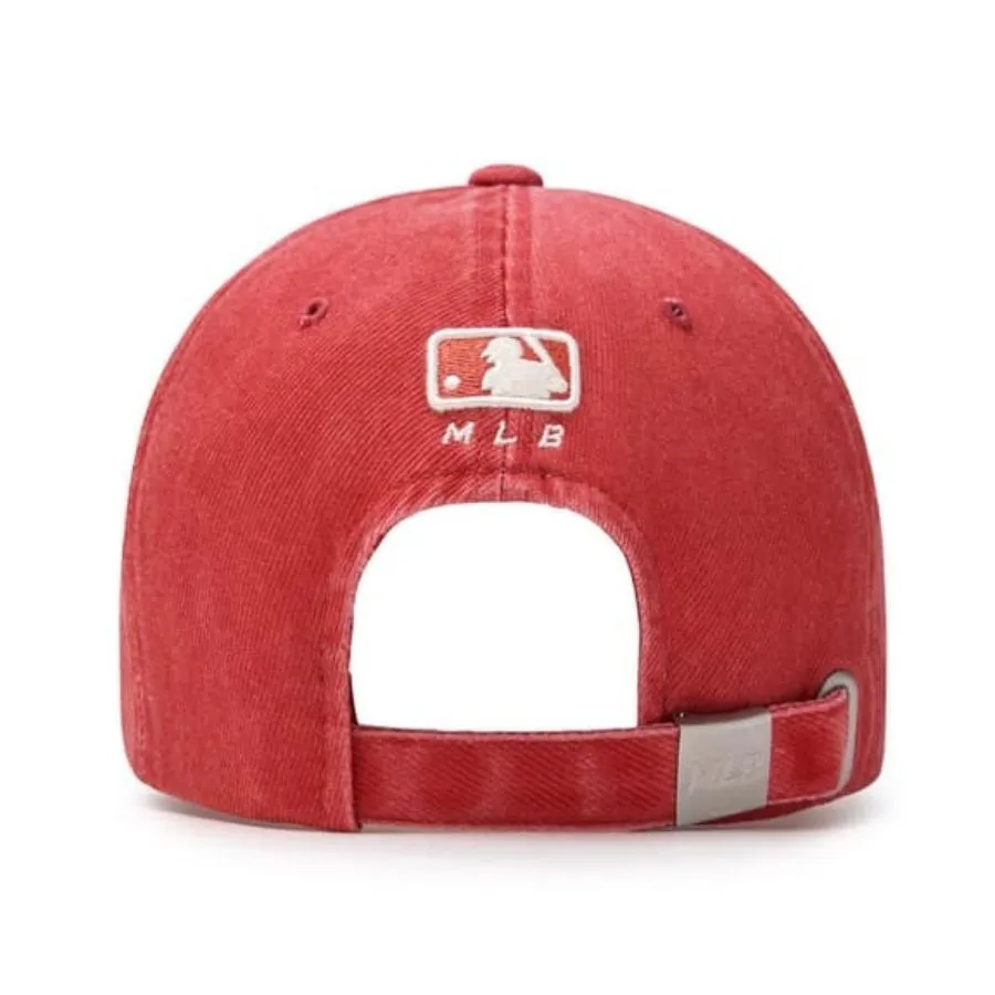 ◆MLB Korea◆ Basic Washed Unstructured Ball Cap NY DRed 3AC s-l1200.jpg