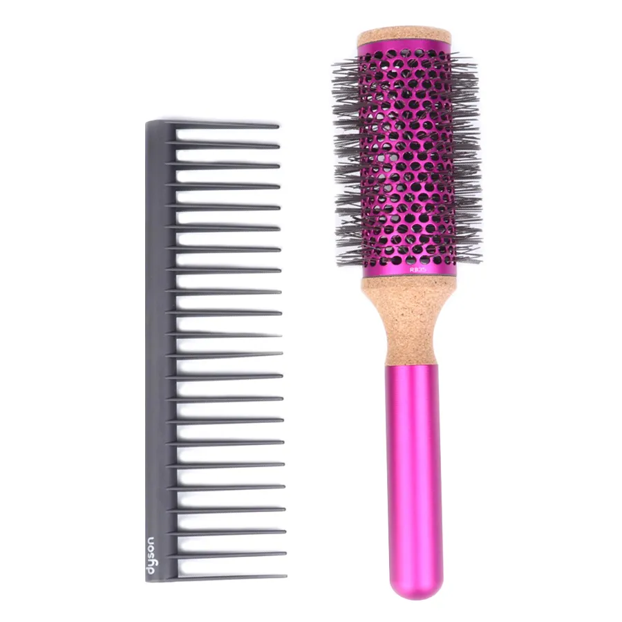 Set Lược Tạo Kiểu Gỡ Rối Tóc Dyson Hair Brush Màu Hồng Đậm