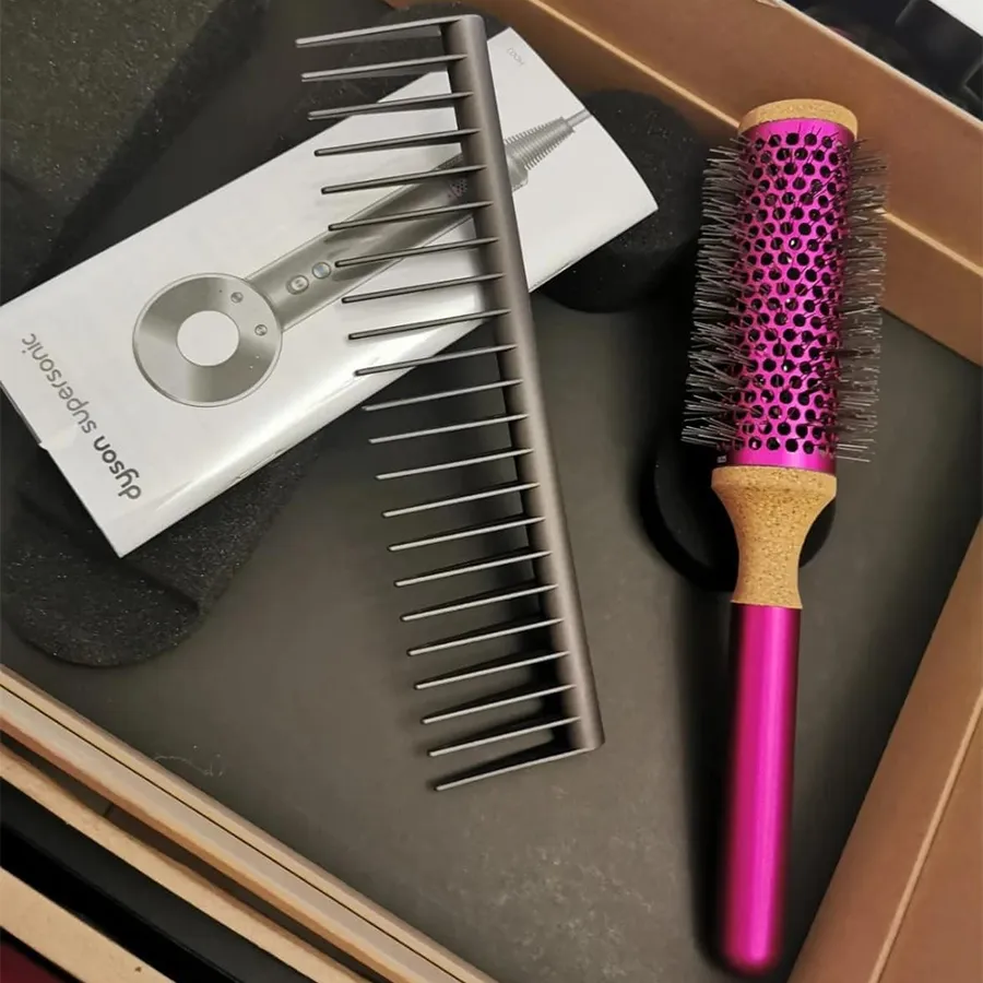Set Lược Tạo Kiểu Gỡ Rối Tóc Dyson Hair Brush Màu Hồng Đậm Vua