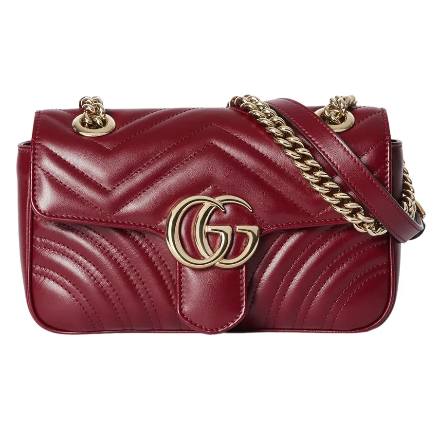 TÚI GUCCI MARMONT SUPER MINI CHẤT LIỆU DA BÓP NHẤN TONAL MÀU ĐEN